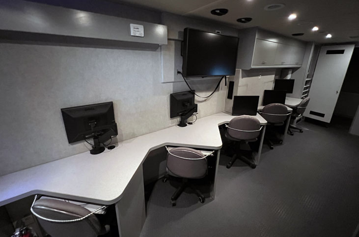 Mobile Clinical Trials Bus Interior Picture