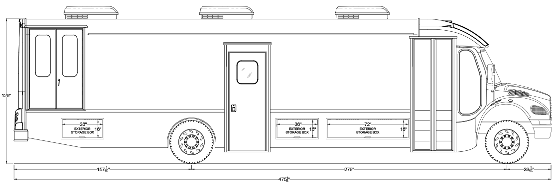 3 Room Clinic with Blood Draw Chair ADA Entrance Elevation Drawing